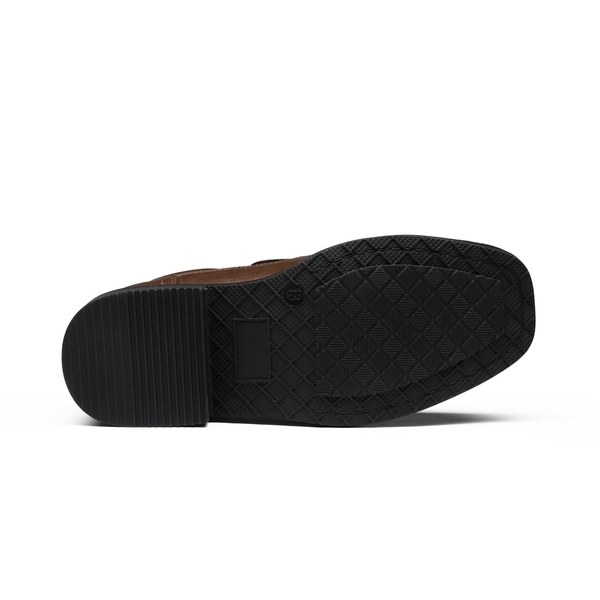 Boys' Memory Foam Dress Loafers - DARK BROWN - 4